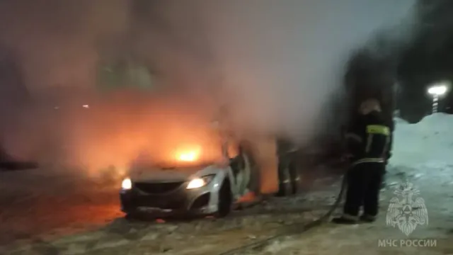 Ночью в Фурманове злоумышленники сожгли иномарку