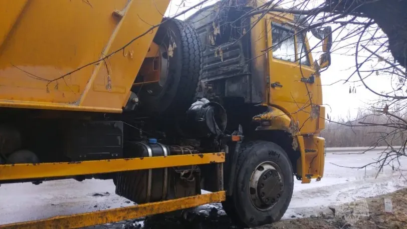 В Ивановской области сгорел кузов «КамАЗа»