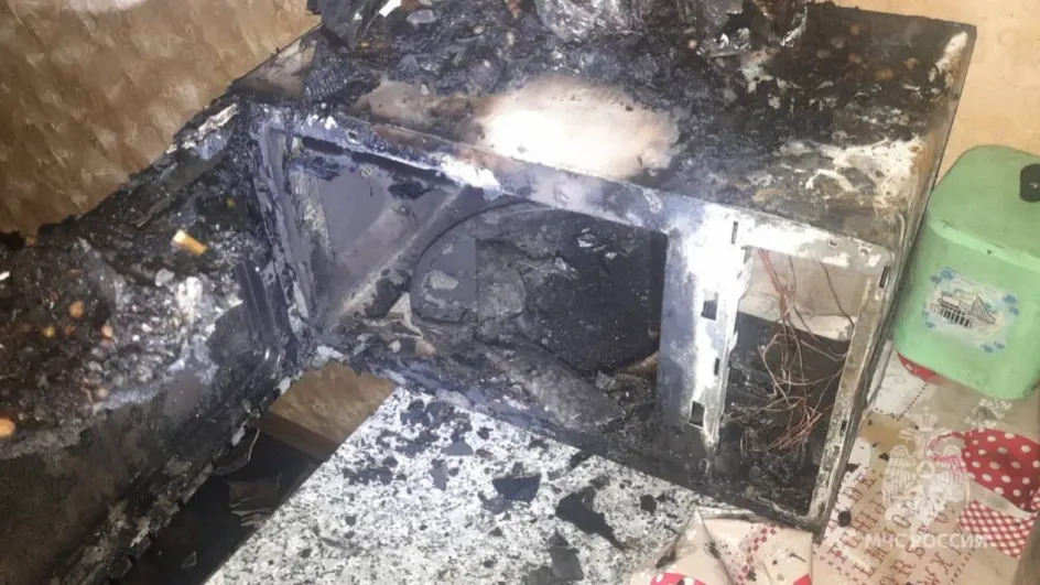В Ивановской многоэтажке случился пожар из-за неисправной микроволновки