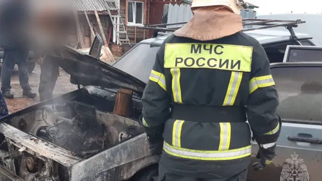 В Вичугском районе сгорел мотор автомобиля