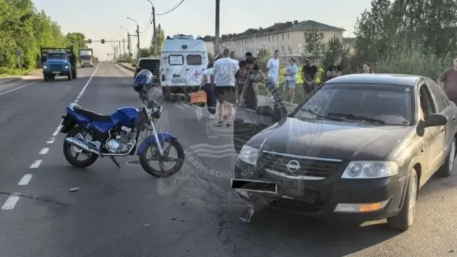 ДТП с участием мотоциклиста и двух автомобилей произошло в Приволжске
