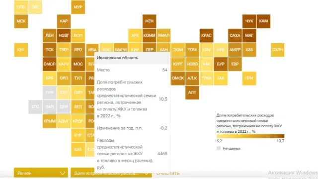 Жители Ивановской области на услуги ЖКХ и топливо тратят 10,5% дохода