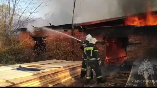 В Фурманове произошел крупный пожар на пилораме