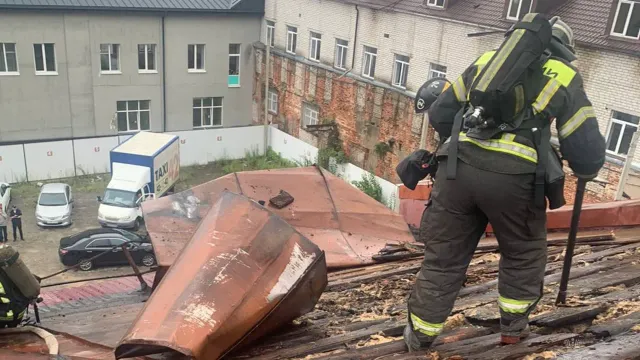 В центре Иванова вспыхнул пожар