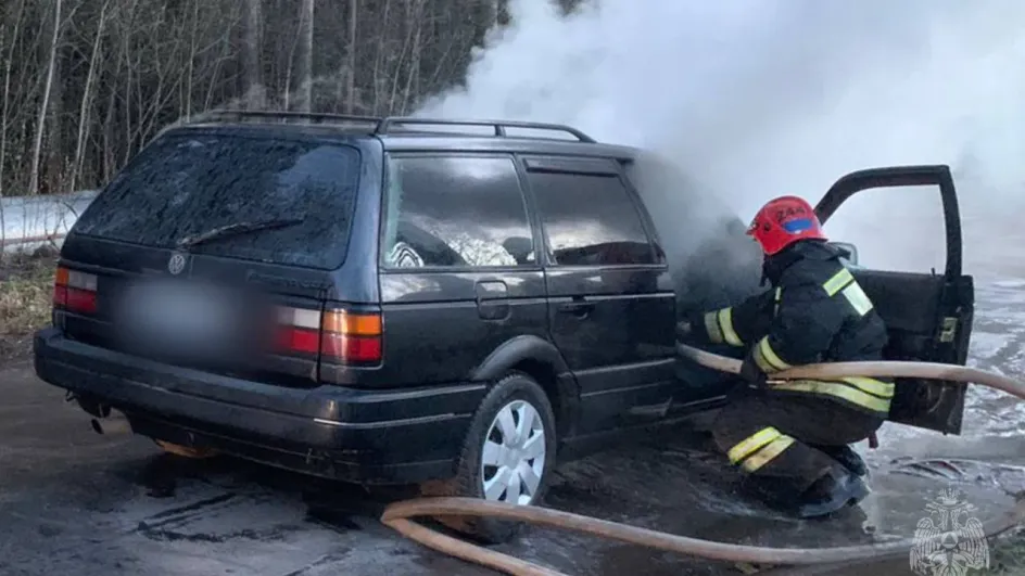 В Иванове сгорел Volkswagen Passat