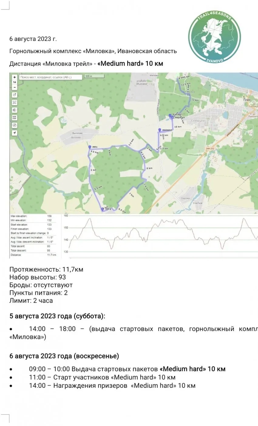 В регионе объявили маршруты дистанций забега по пересеченной местности «Миловка трейл»