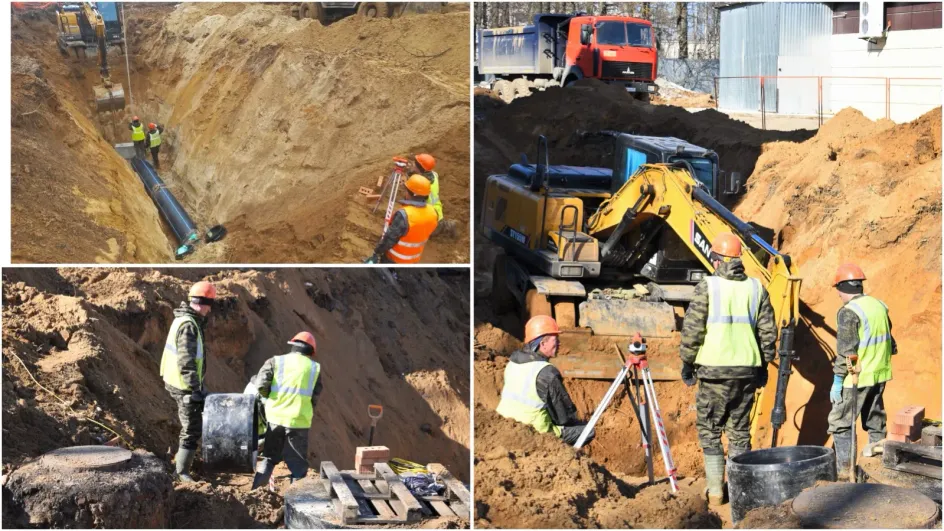 В Кинешме реконструируют коллектор для повышения надёжности водоотведения